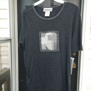 NWT  Peter Popovitch Short Sleeves Knit Top Medium